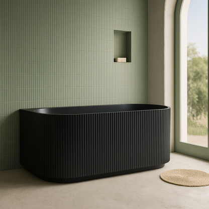 Rochelle Fluted Back to Wall Bathtub 1500/1700mm