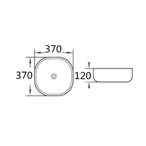 Above Counter Basin 370*370*120mm