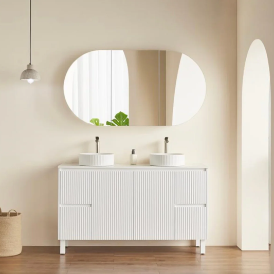 Olivia Shaving Cabinet Tall Boy 1500x800x150mm OPLSV1580MB/MW