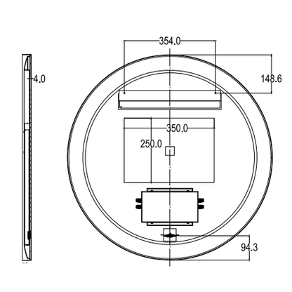 Luna Iron Framed LED Mirror LFM600/800/900R-GM