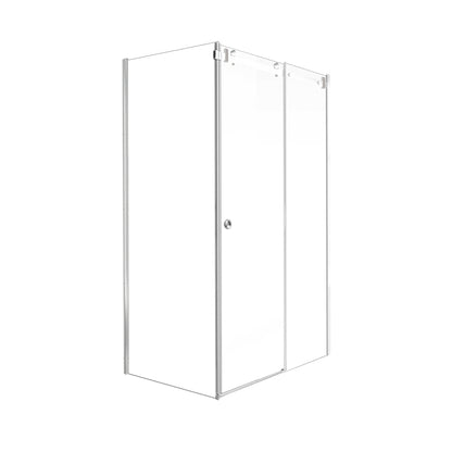 Framed Shower Screen L-Shaped Side Panel Glass Package C