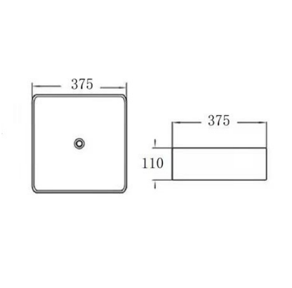 Above Counter Basin 375*375*110mm
