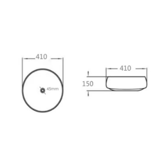 Above Counter Basin 410*410*150mm