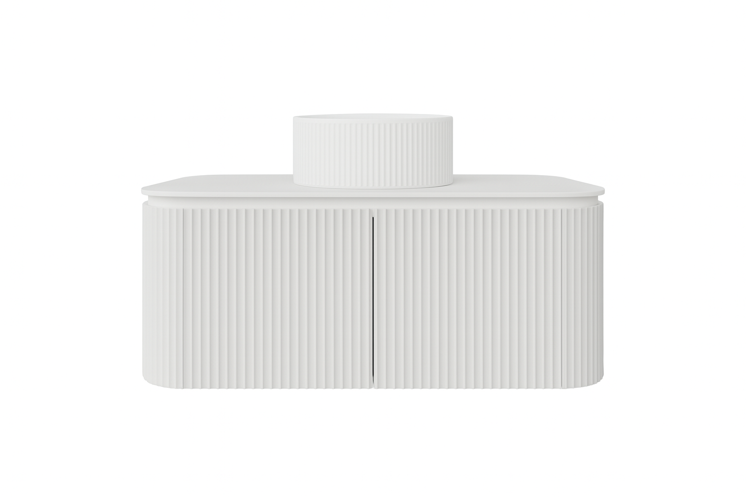 VITO NOOSA Fluted Curved Vanity with Side Drawers 1200/1500/1800mm