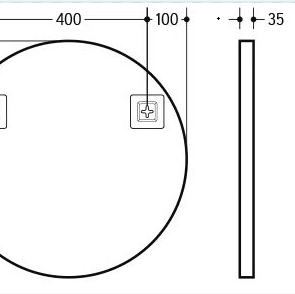 Luna Aluminum Framed Mirror 5mm Copper Free with Safety Film 600/700/800mm KR600F/KR700F/KR800F-MB/BG/BN/GM