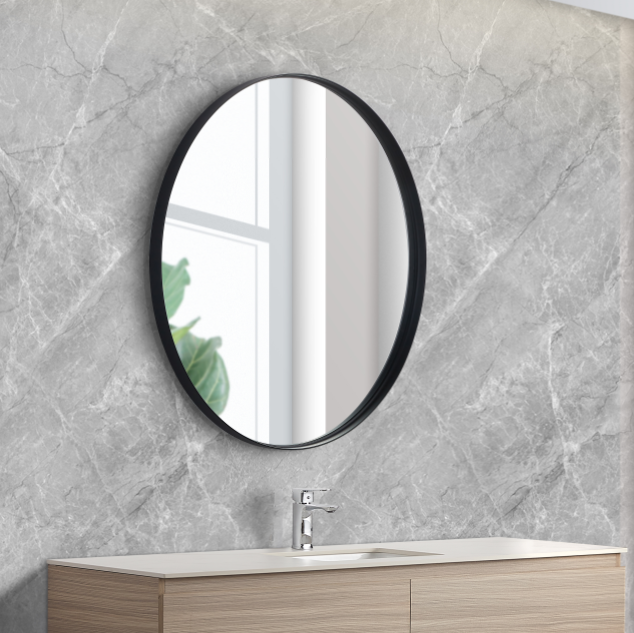 Aluminum Framed Bathroom Mirror – 600/700/800mm Wall Mounted