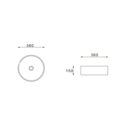 Above Counter Basin 360*360*150mm