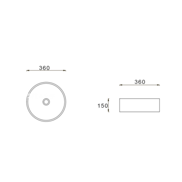 Above Counter Basin 360*360*150mm