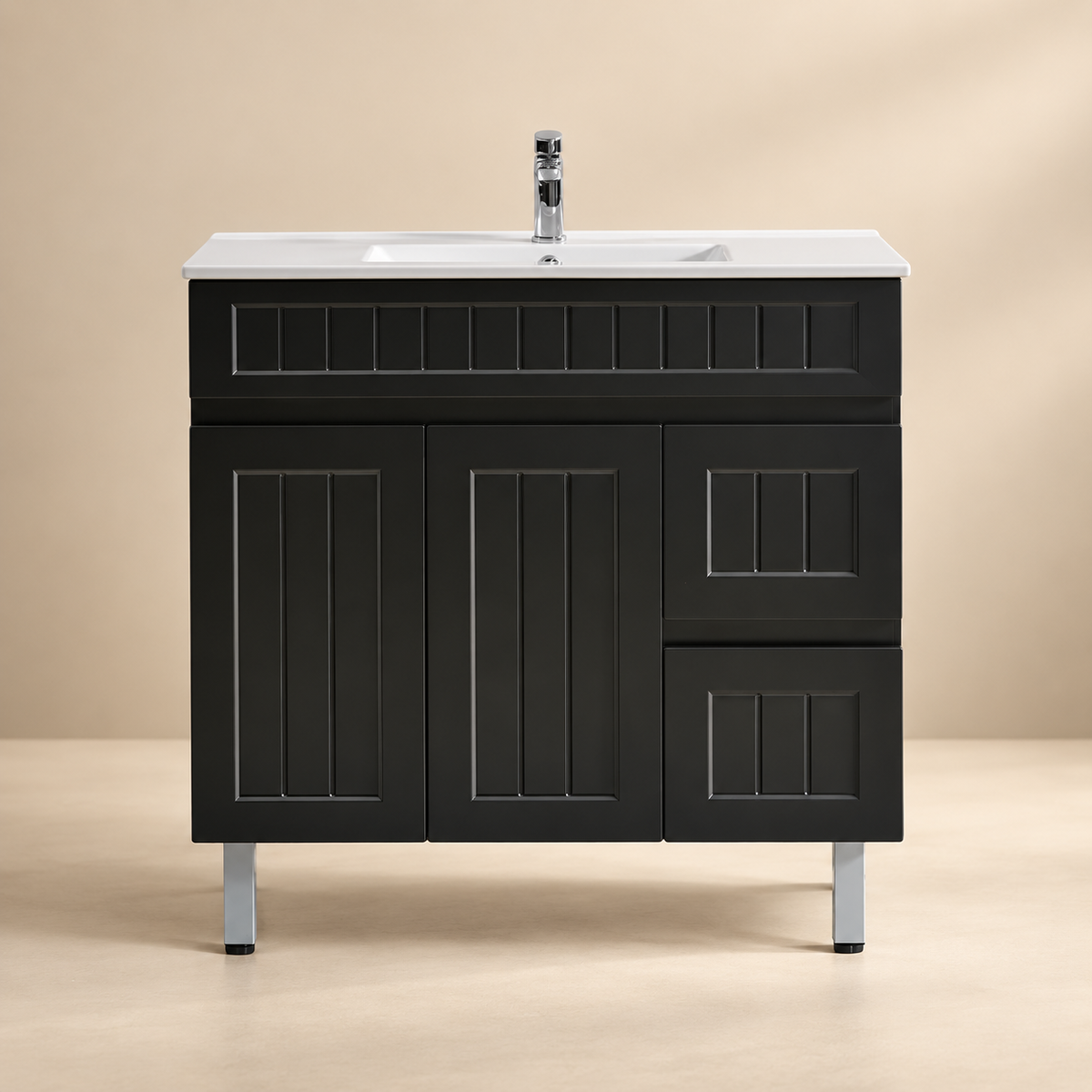 Haven Wood Vanity SLIM Cabinet With Leg 590/730/890mm (Luxern)