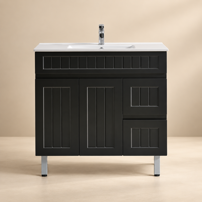 Haven Wood Vanity SLIM Cabinet With Leg 590/730/890mm (Luxern)