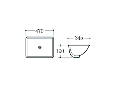 Under Counter Basin 470*345*190mm