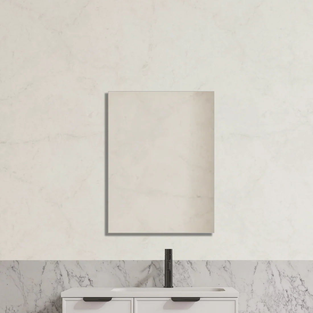 Pencil Edge Bathroom Mirror – Wall Mounted 450-1500mm