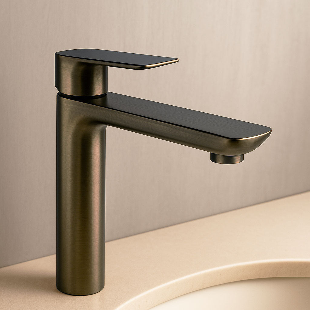 35mm Vessel Basin Mixer Brushed Nickel